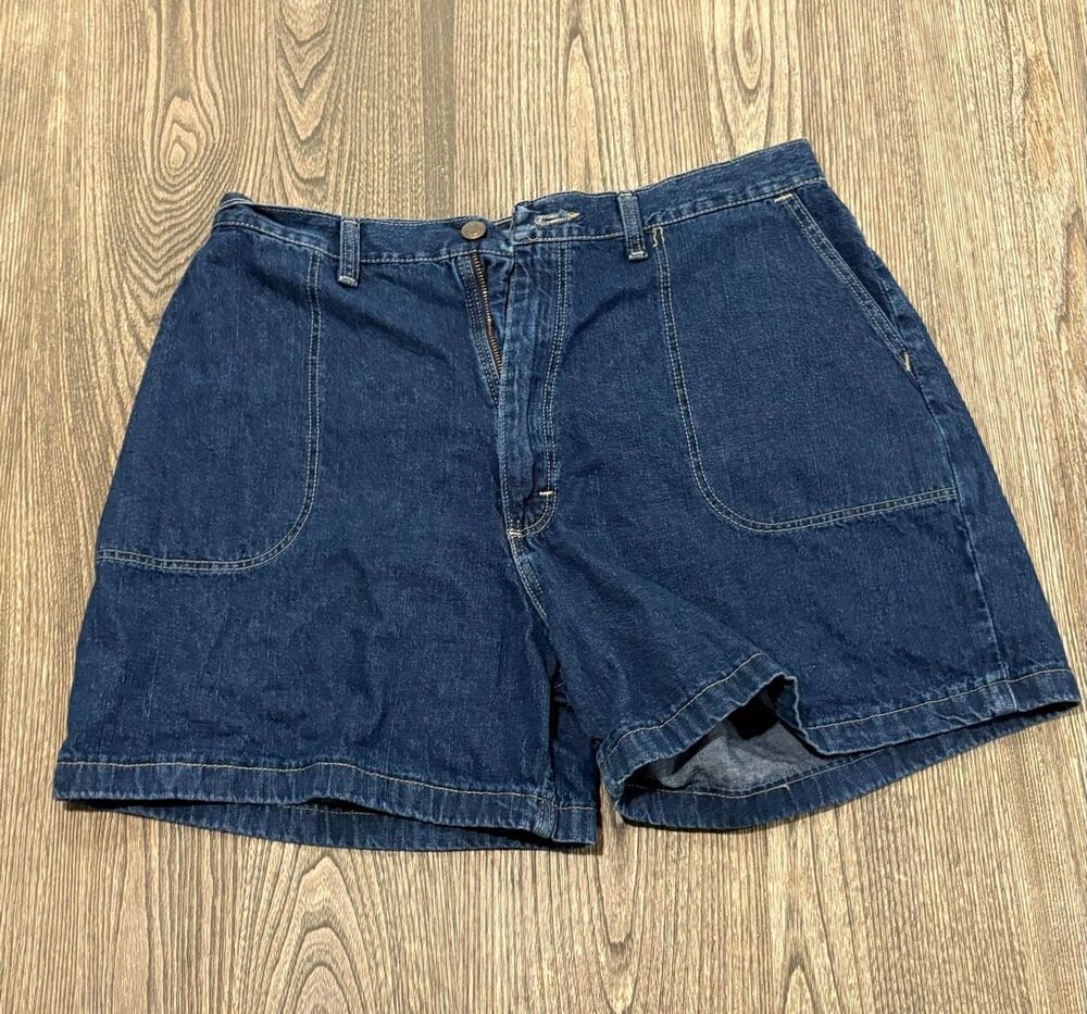 Wrangler Women's High Rise Cotton Denim Jean Casual Shorts Blue Size 14